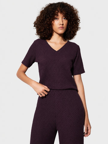 Dark Purple Regular Fit Top