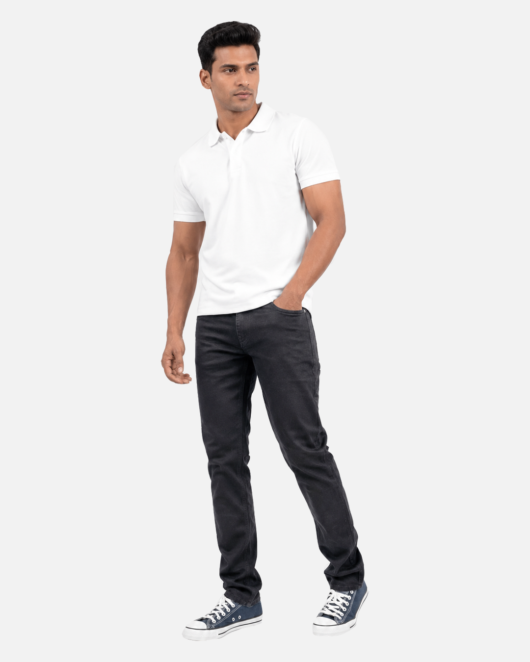 Jet Black Regular Fit Men's Jeans | Premium Denim