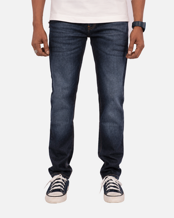 Dark Indigo Wash Regular Fit Men's Jeans | Premium Denim