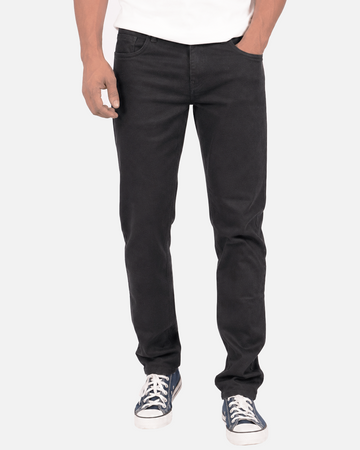 Jet Black Regular Fit Men's Jeans | Premium Denim