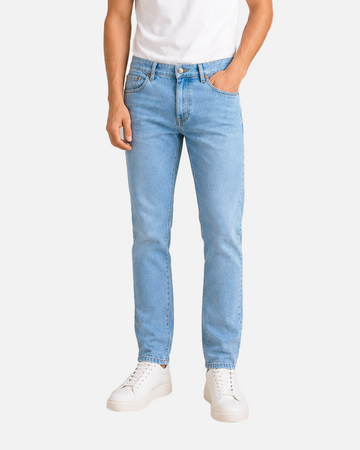 Lite Blue Regular Fit Men's Jeans | Premium Denim