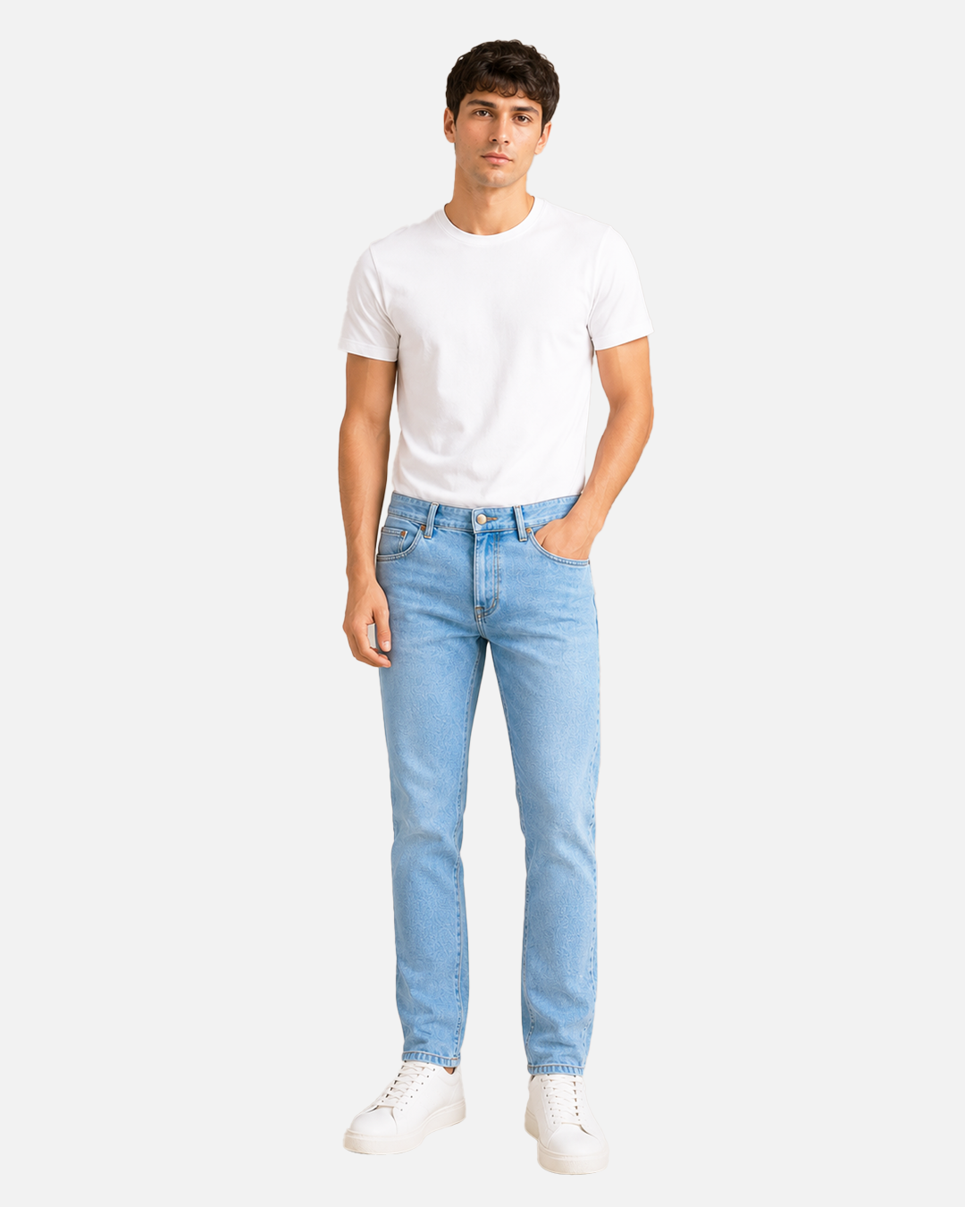 Lite Blue Regular Fit Men's Jeans | Premium Denim