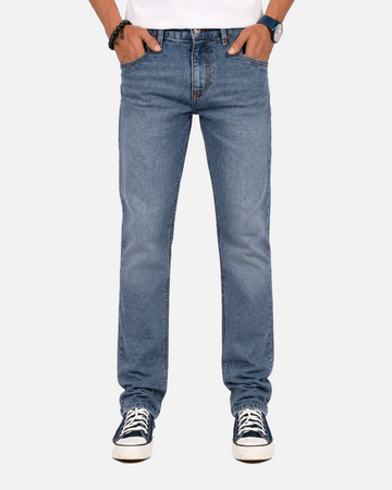 Bluish Grey Wash Regular Fit Men's Jeans | Premium Denim