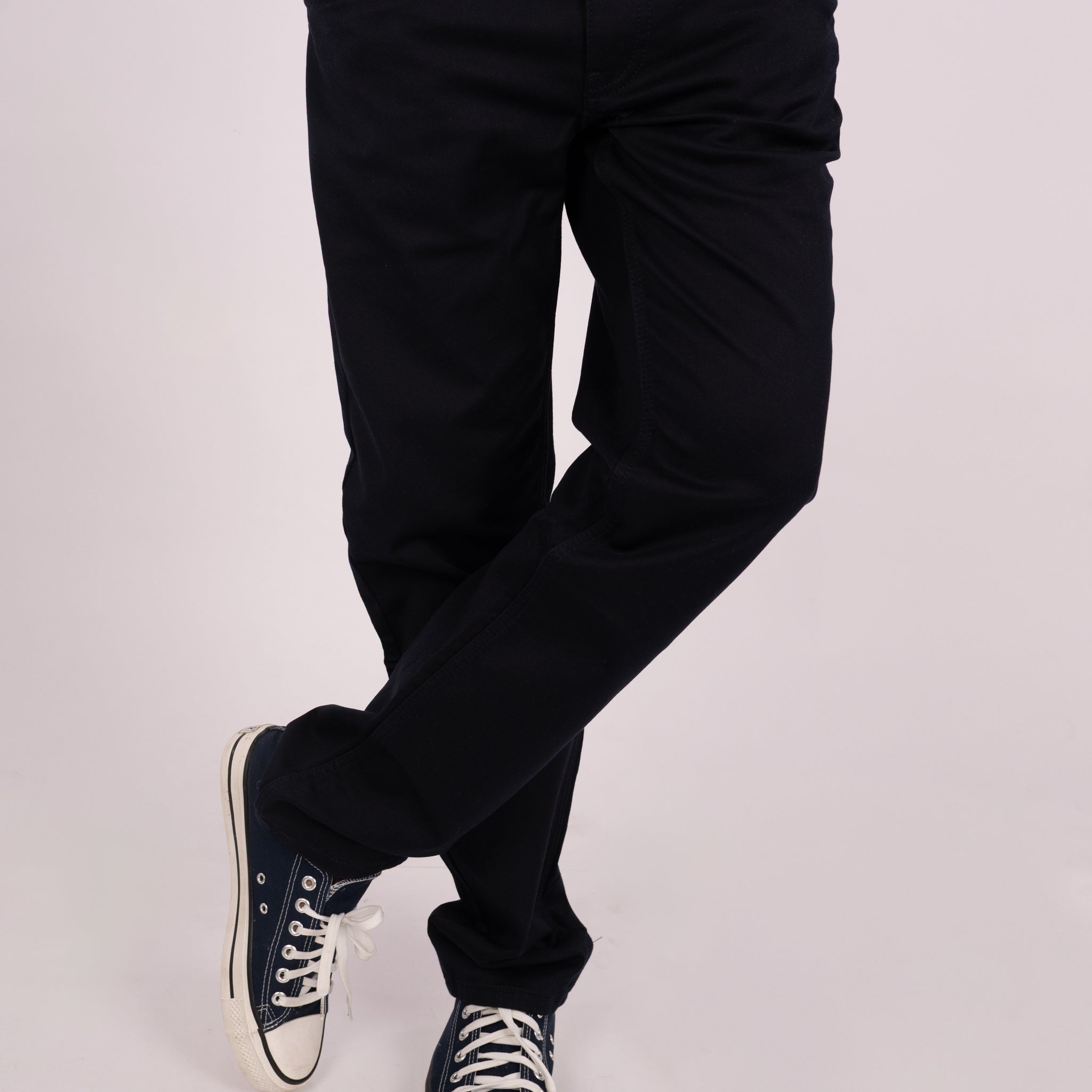Deep Navy Blue-Foxtramp Stylish Unisex Tapered Denim