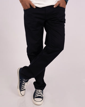 Deep Navy Blue-Foxtramp Stylish Unisex Tapered Denim